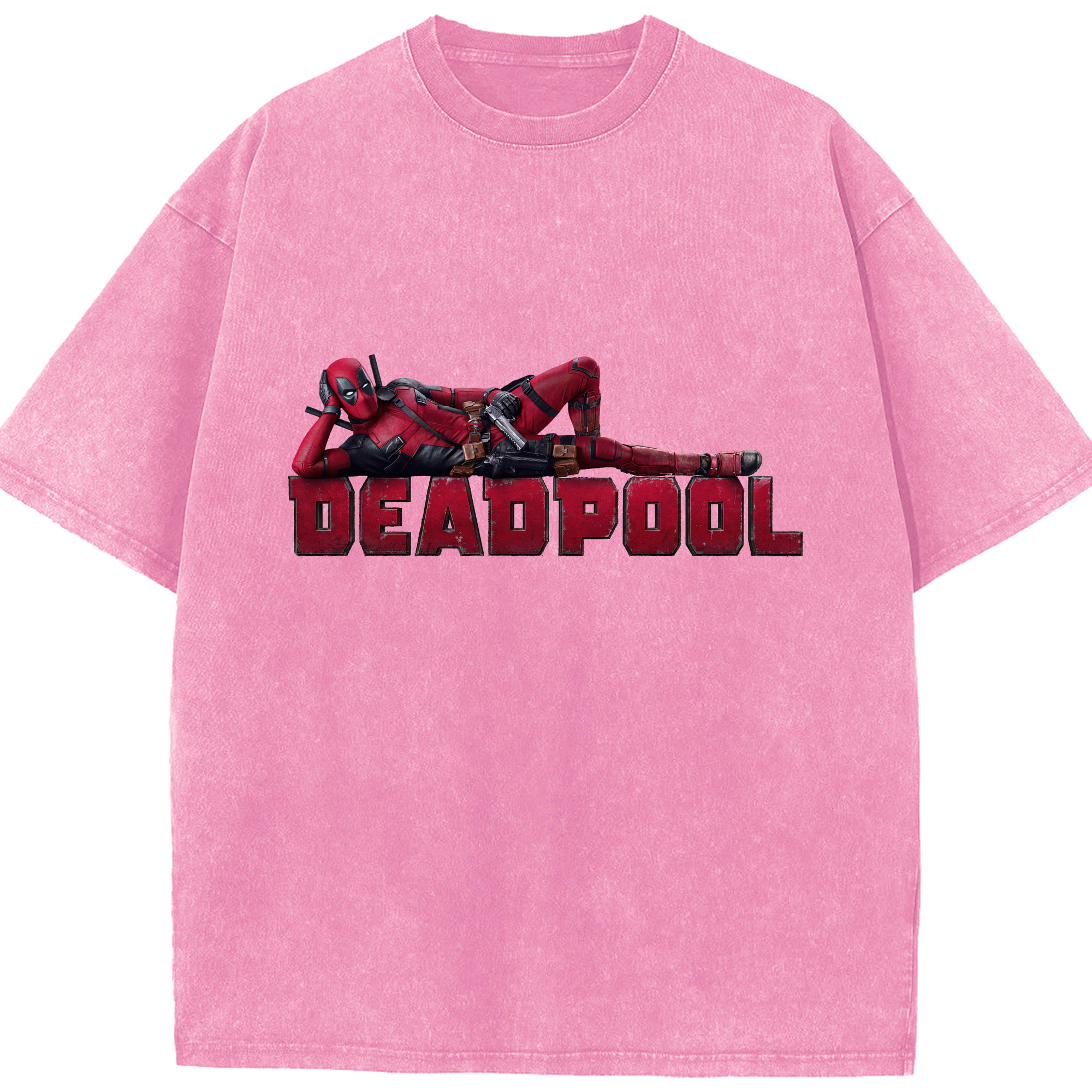 （画像用） Deadpool デッドプール 綿100% ヴィンテージ風 半袖Tシャツ（フロントプリント）